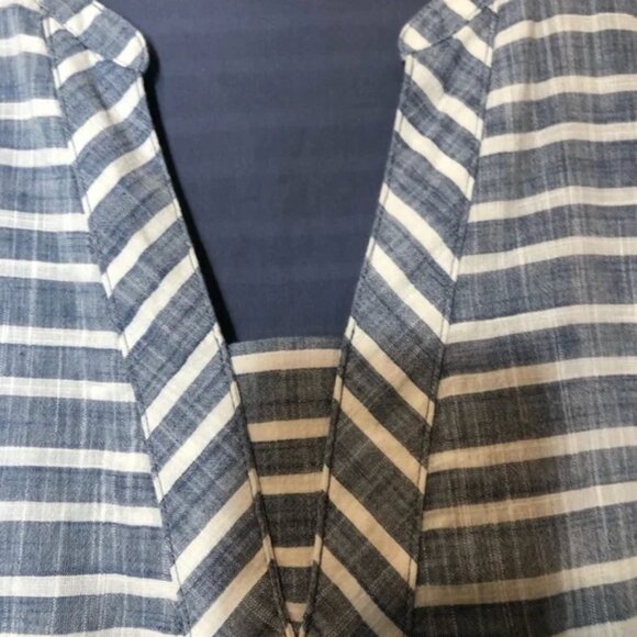 Athleta Stripped Cotton Dress, L - Picture 4 of 10